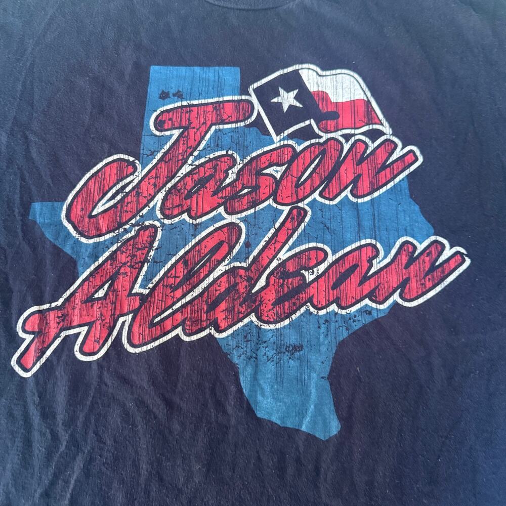 Jason Aldean 2011 Concert T-Shirt L Reliant Stadium Houston Texas Bull Rider